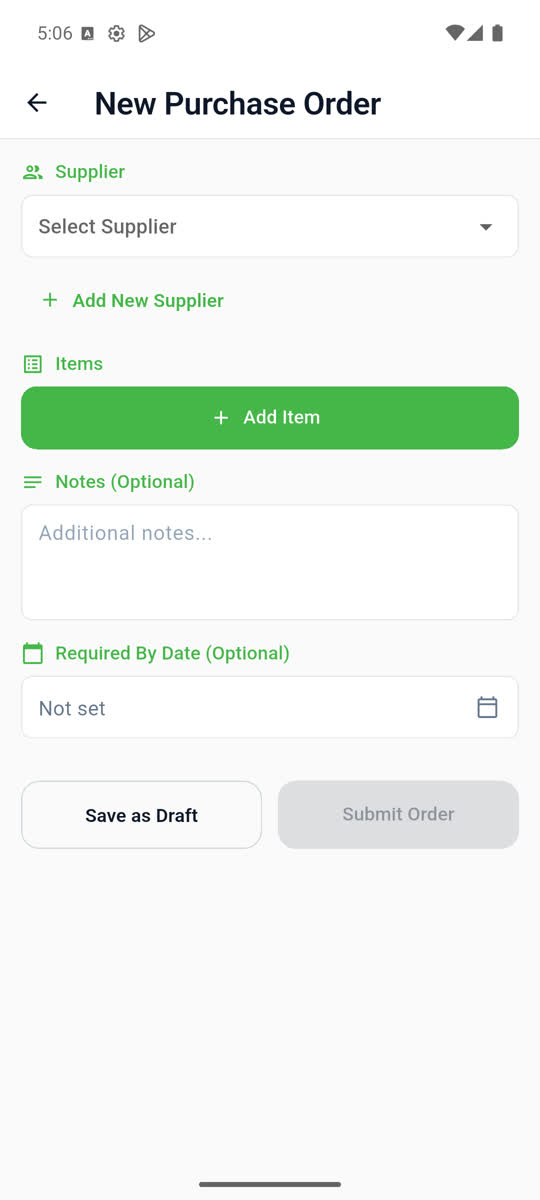 New order form